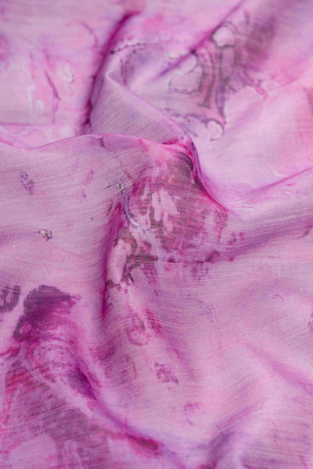 Lavender Chanderi Silk Saree