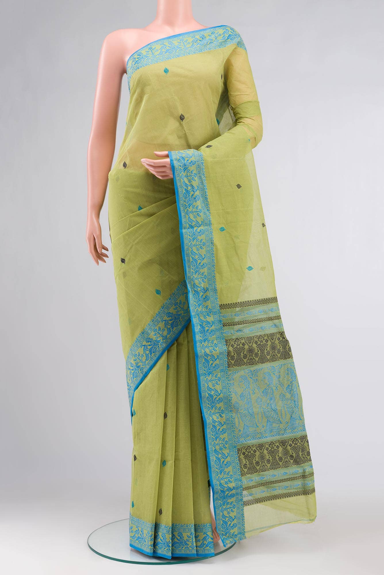 Green Bengal Cotton Saree