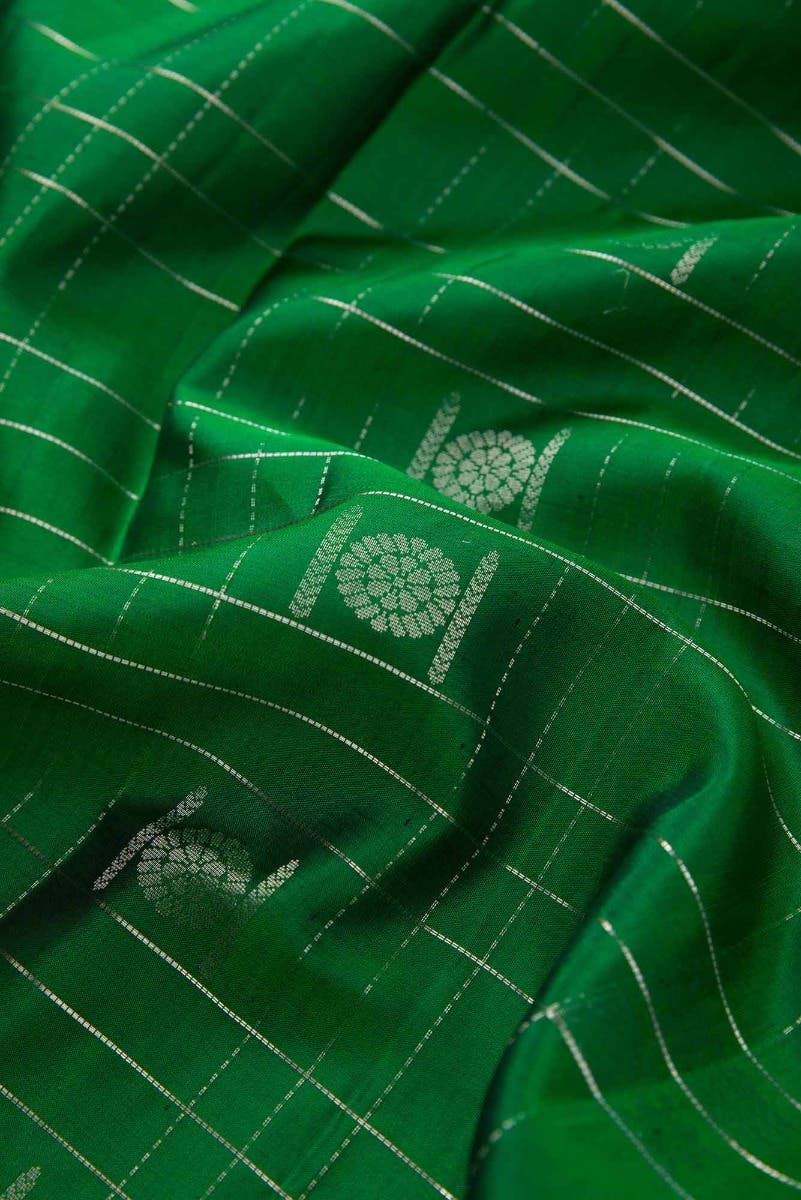 Green Dual Tone Soft Silk Saree