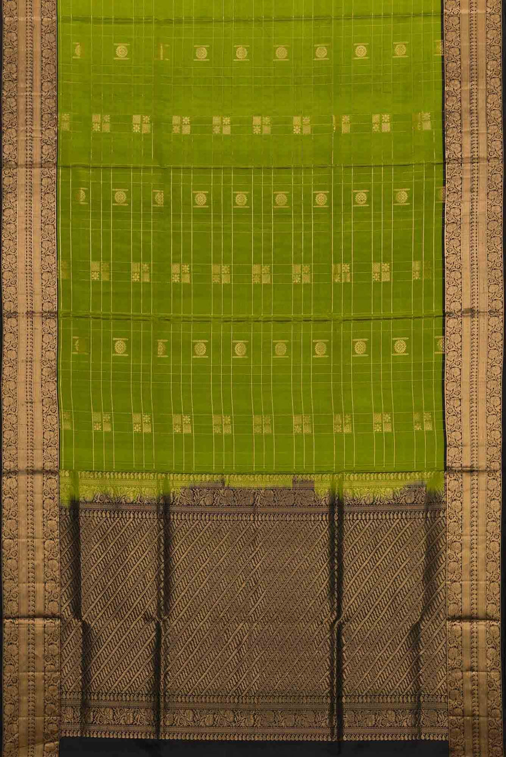 Mehandi Green Dual Tone Soft Silk Saree