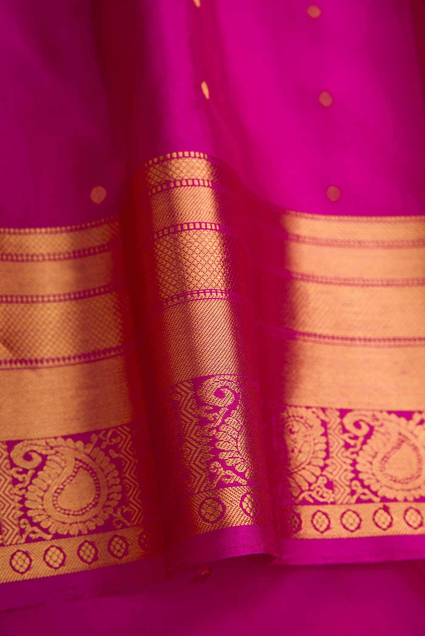 Pink Dual Tone Soft Silk Saree