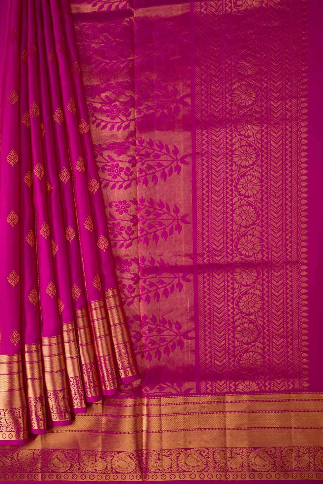 Pink Dual Tone Soft Silk Saree