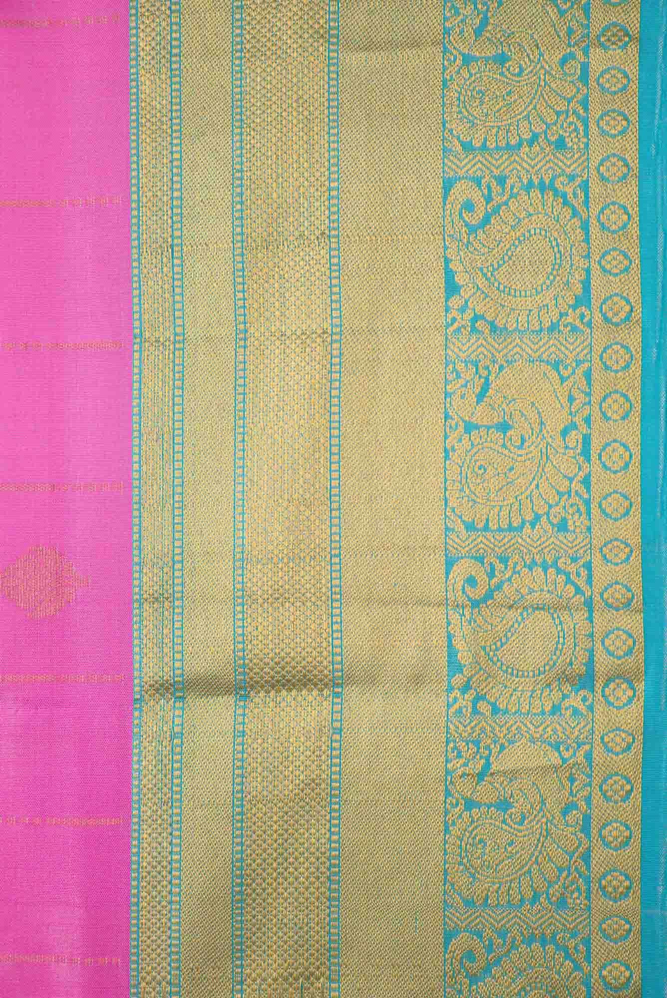 Pink Dual Tone Soft Silk Saree