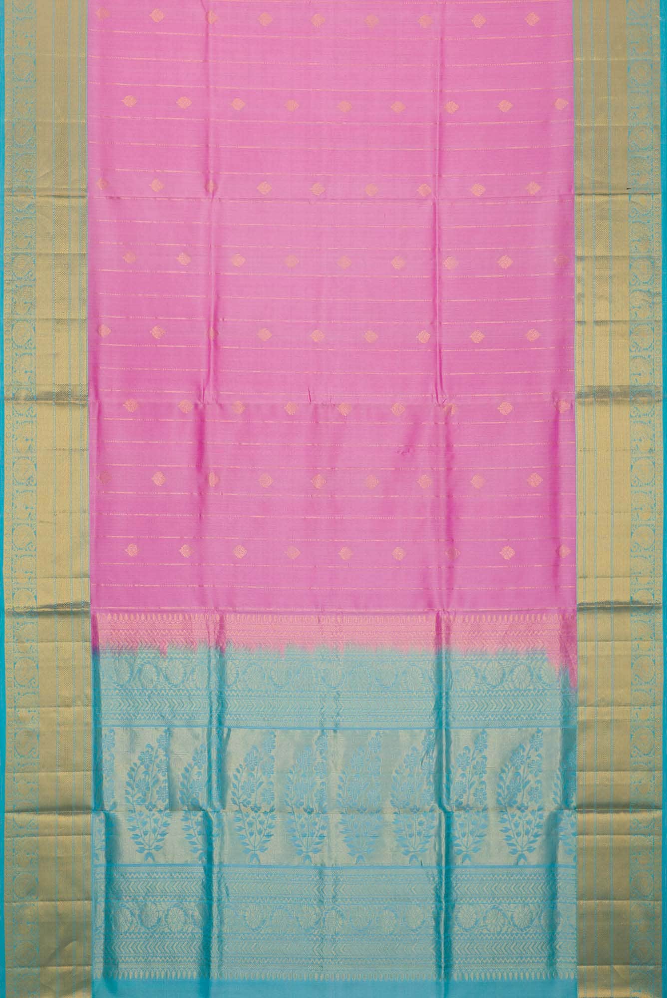 Pink Dual Tone Soft Silk Saree