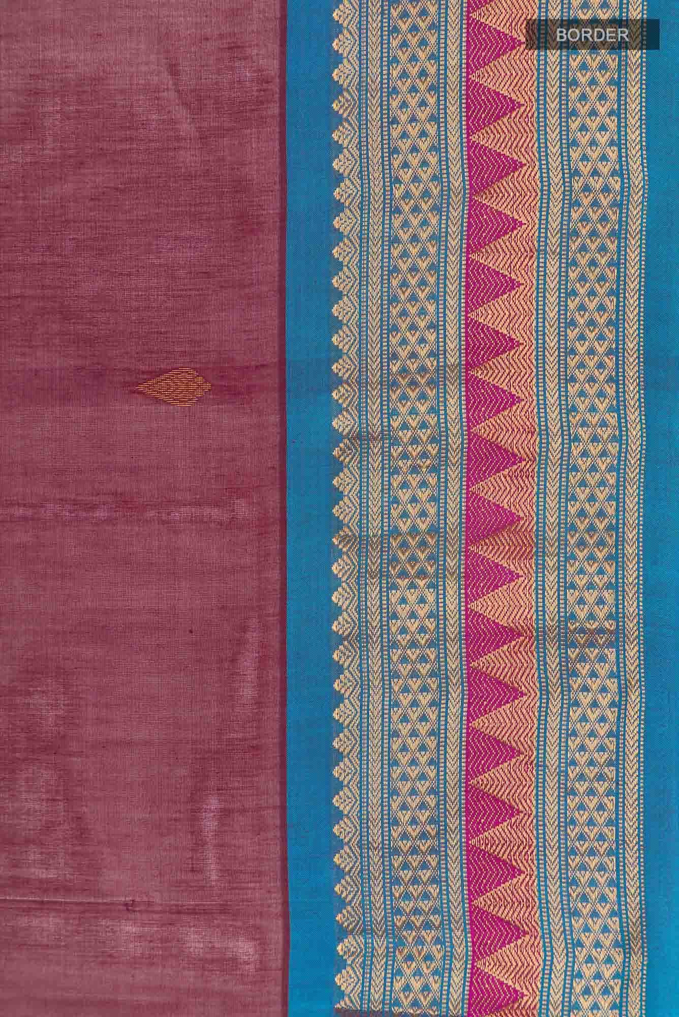 Maroon Gadwal cotton Saree