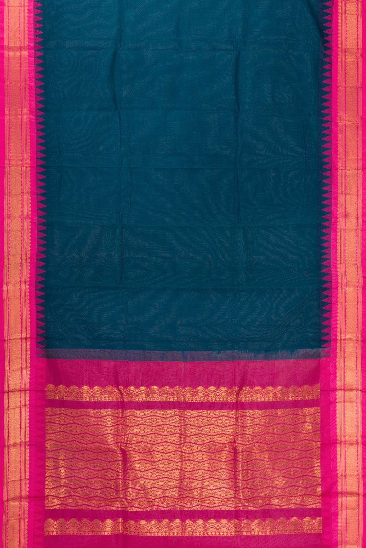 Maya Blue Dual Tone Gadwal Silk Saree