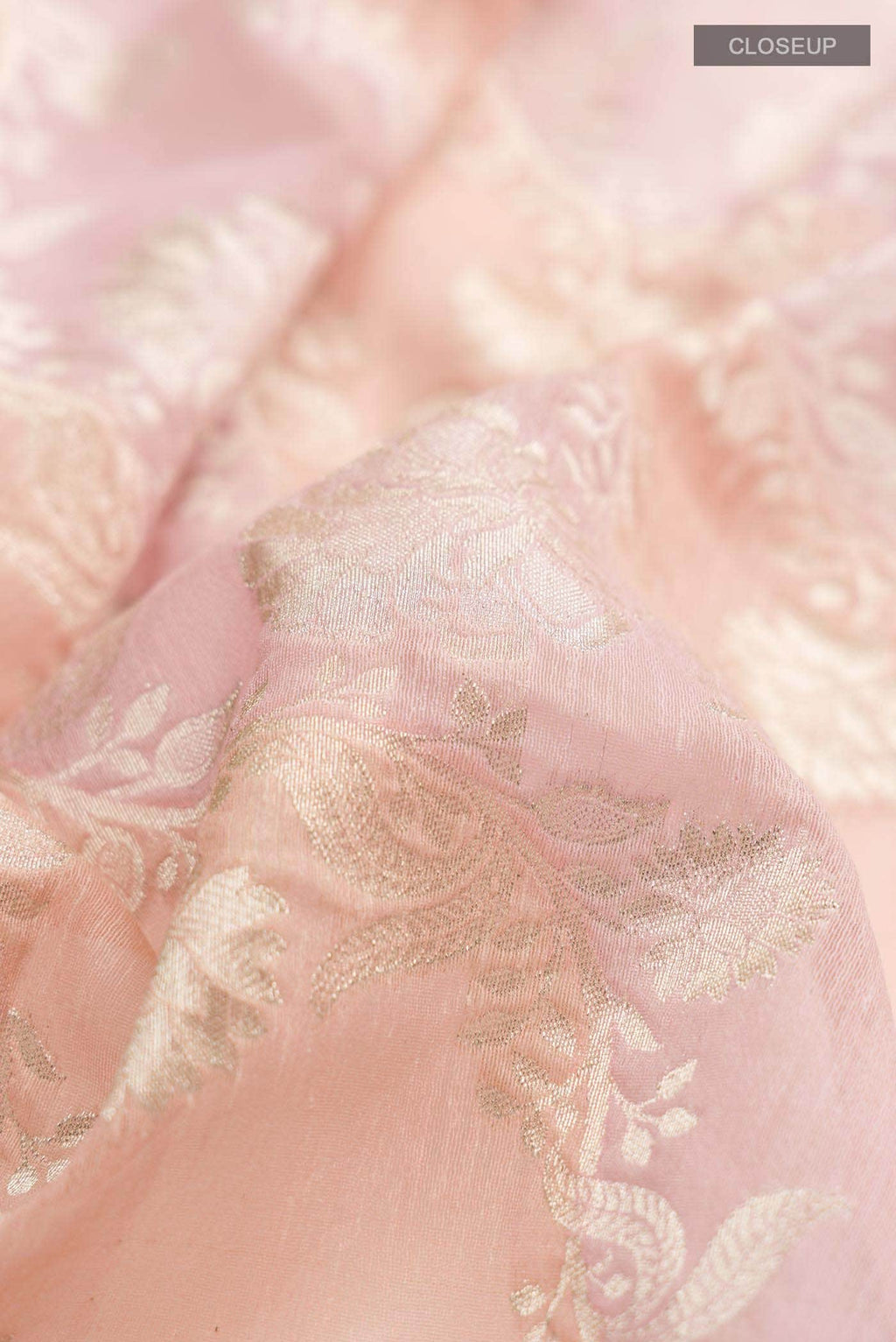 Pink Linen Saree