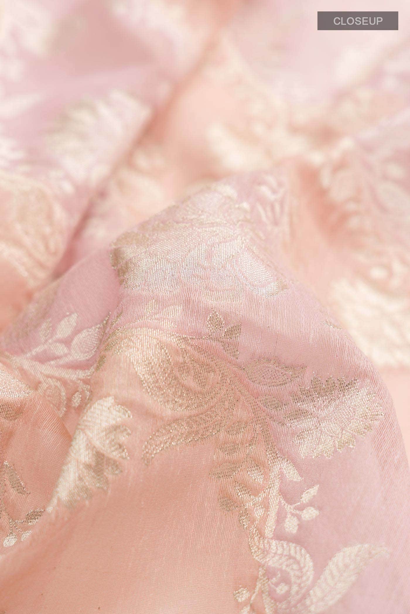 Pink Linen Saree