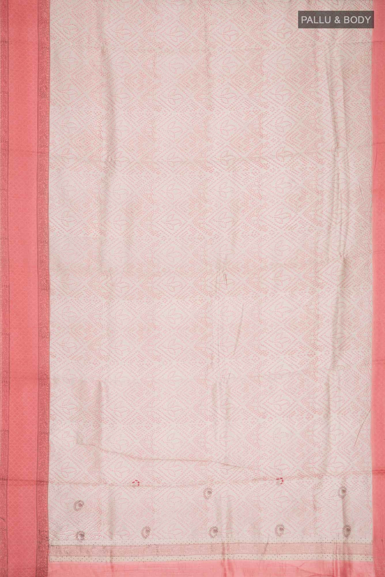 Beige Tussar Silk Saree