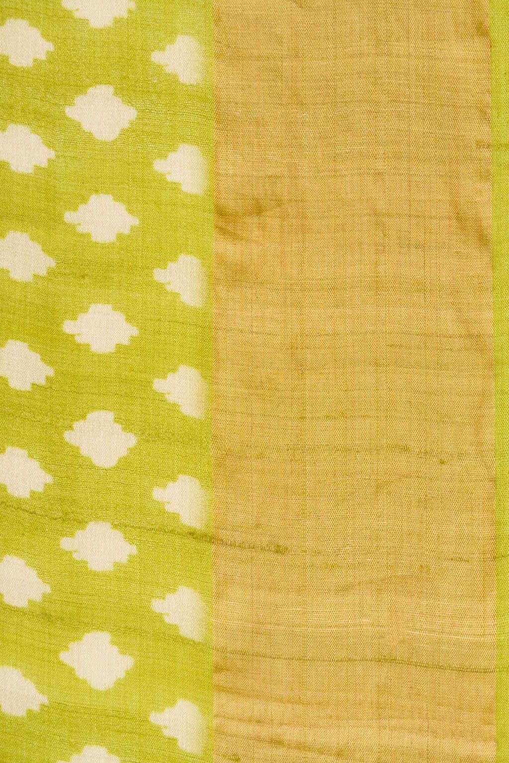 Parrot Green Tussar Silk Saree
