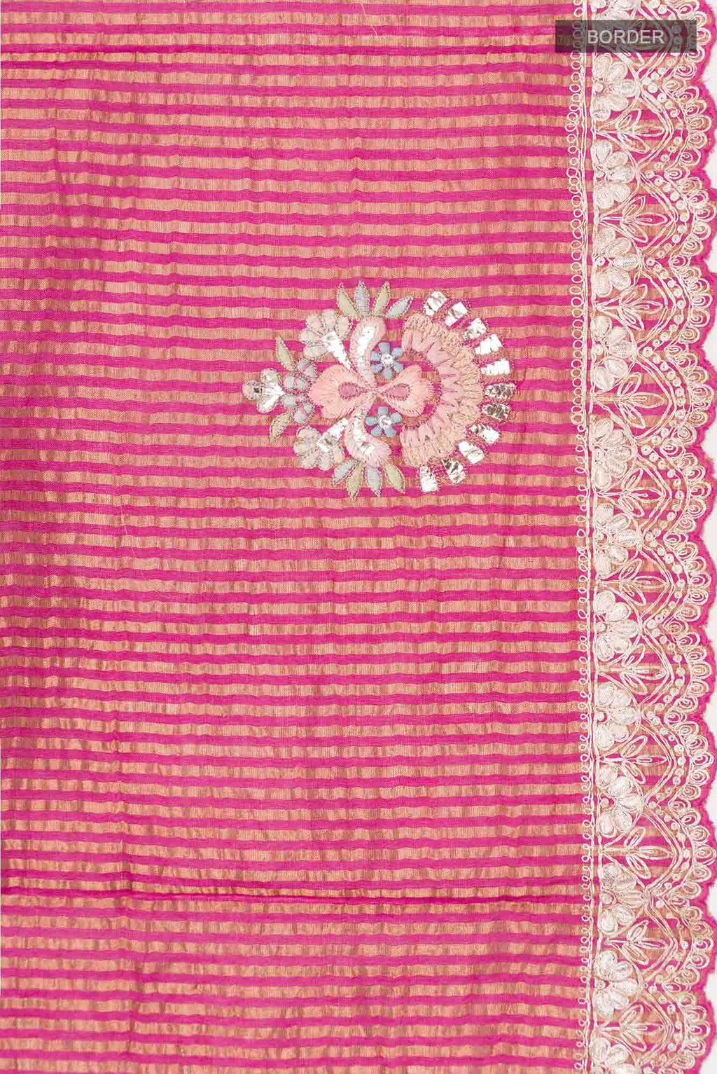 Pink Bhagalpuri Tussar Silk Saree