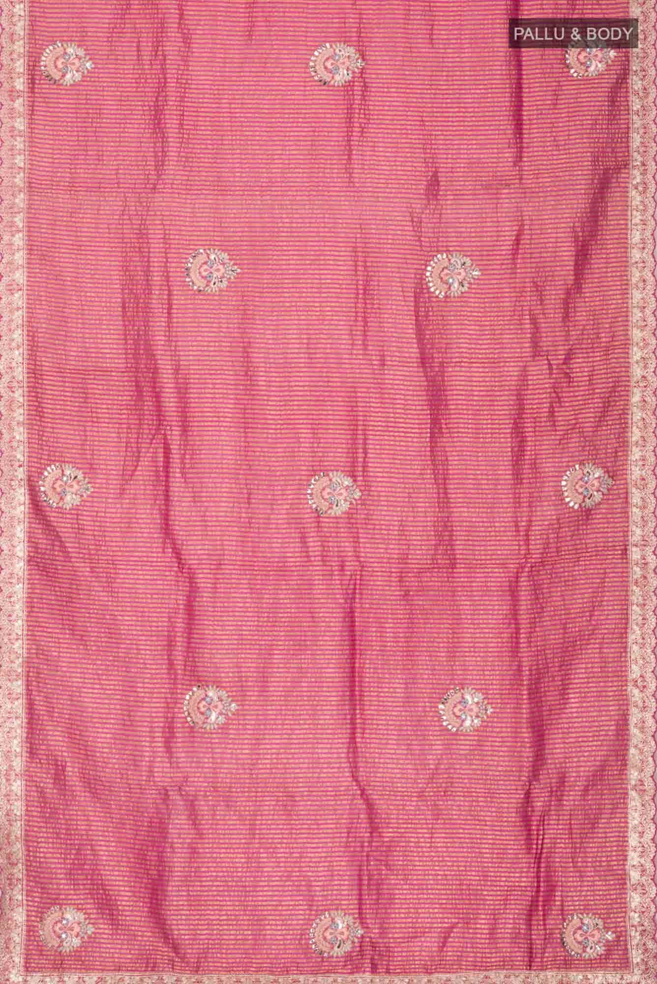 Pink Bhagalpuri Tussar Silk Saree