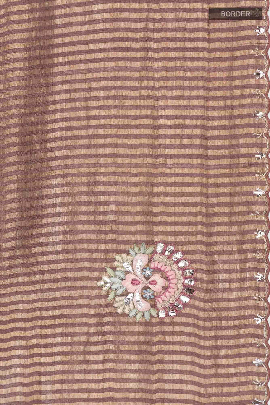 Brown Bhagalpuri Tussar Silk Saree