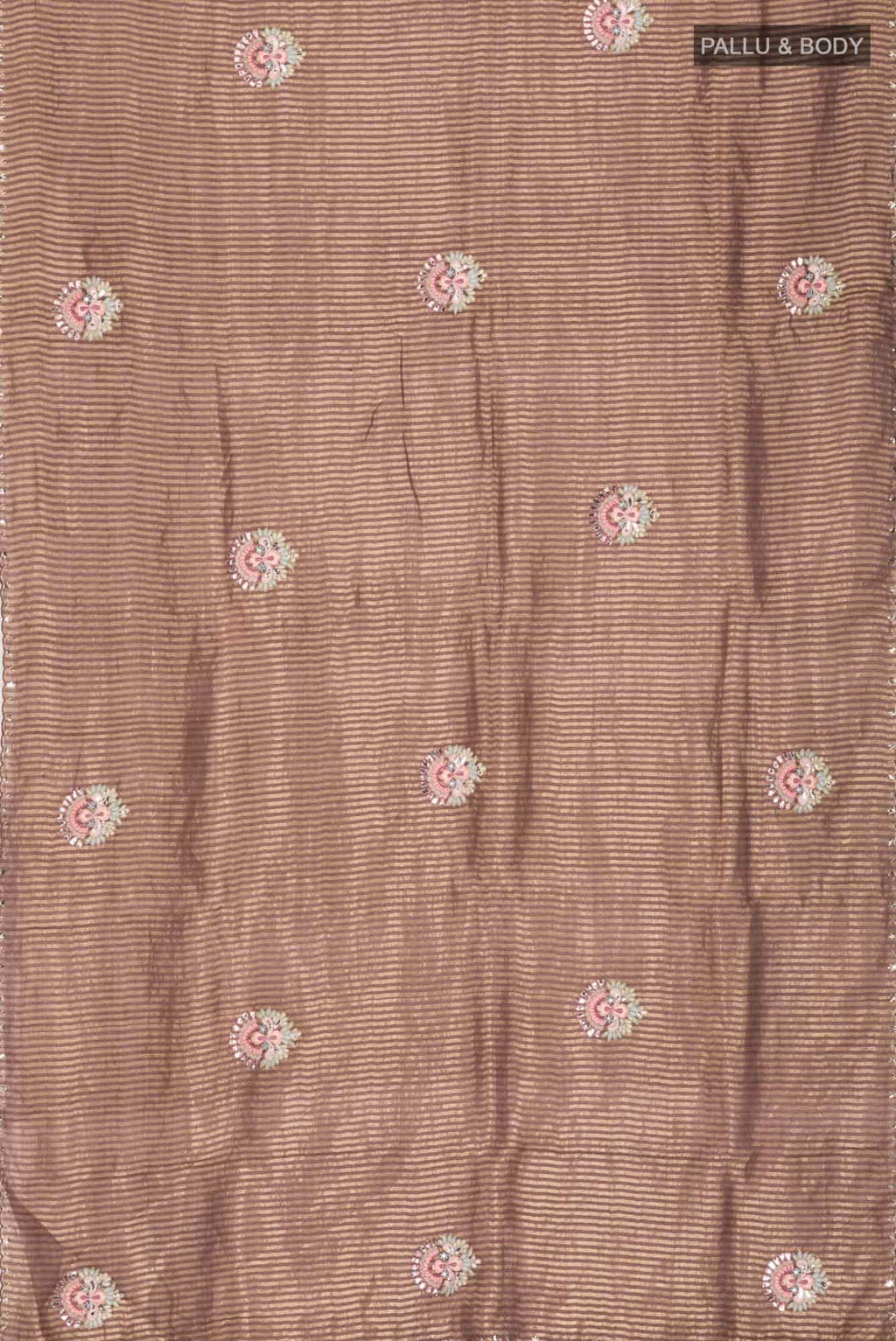 Brown Bhagalpuri Tussar Silk Saree