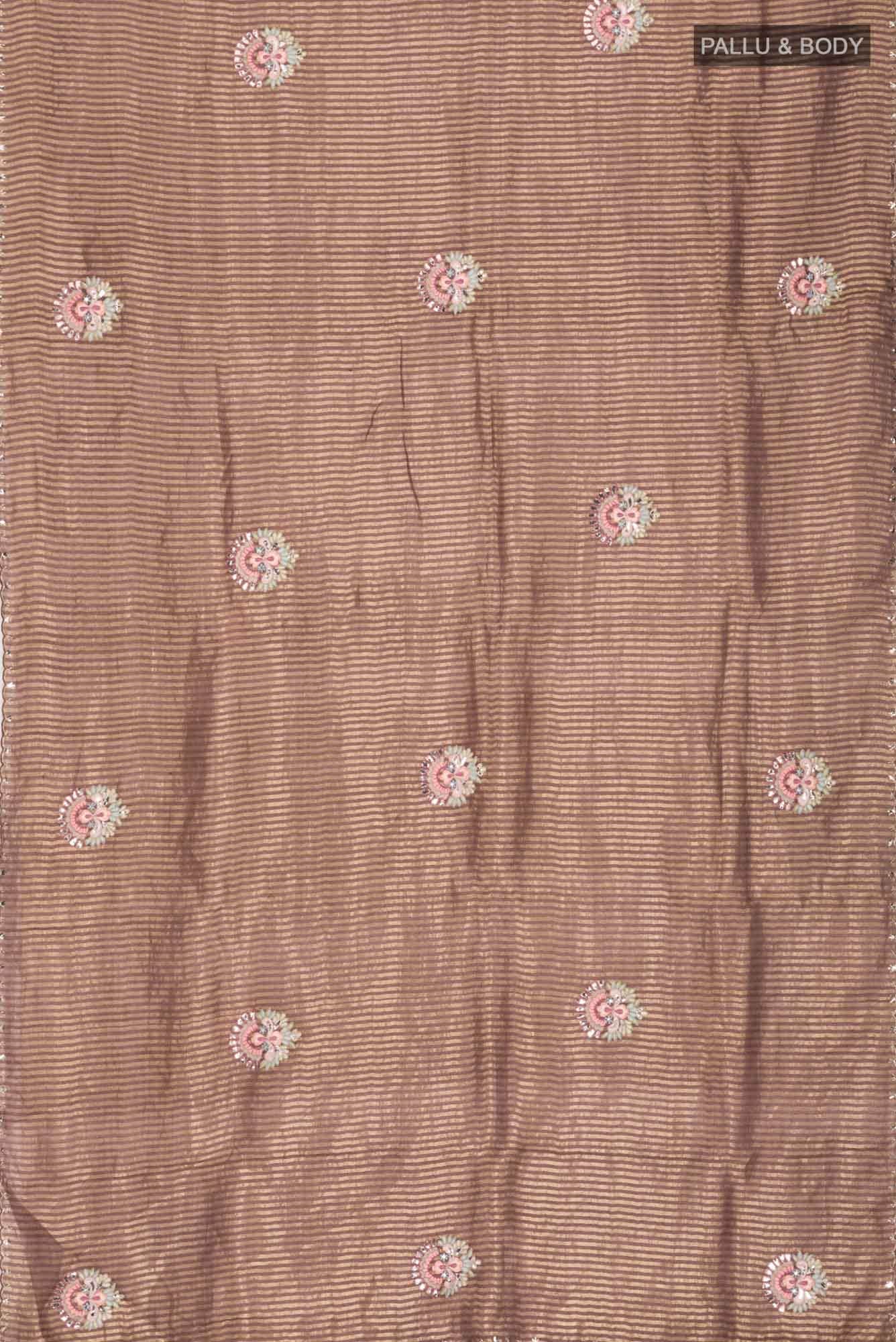 Brown Bhagalpuri Tussar Silk Saree