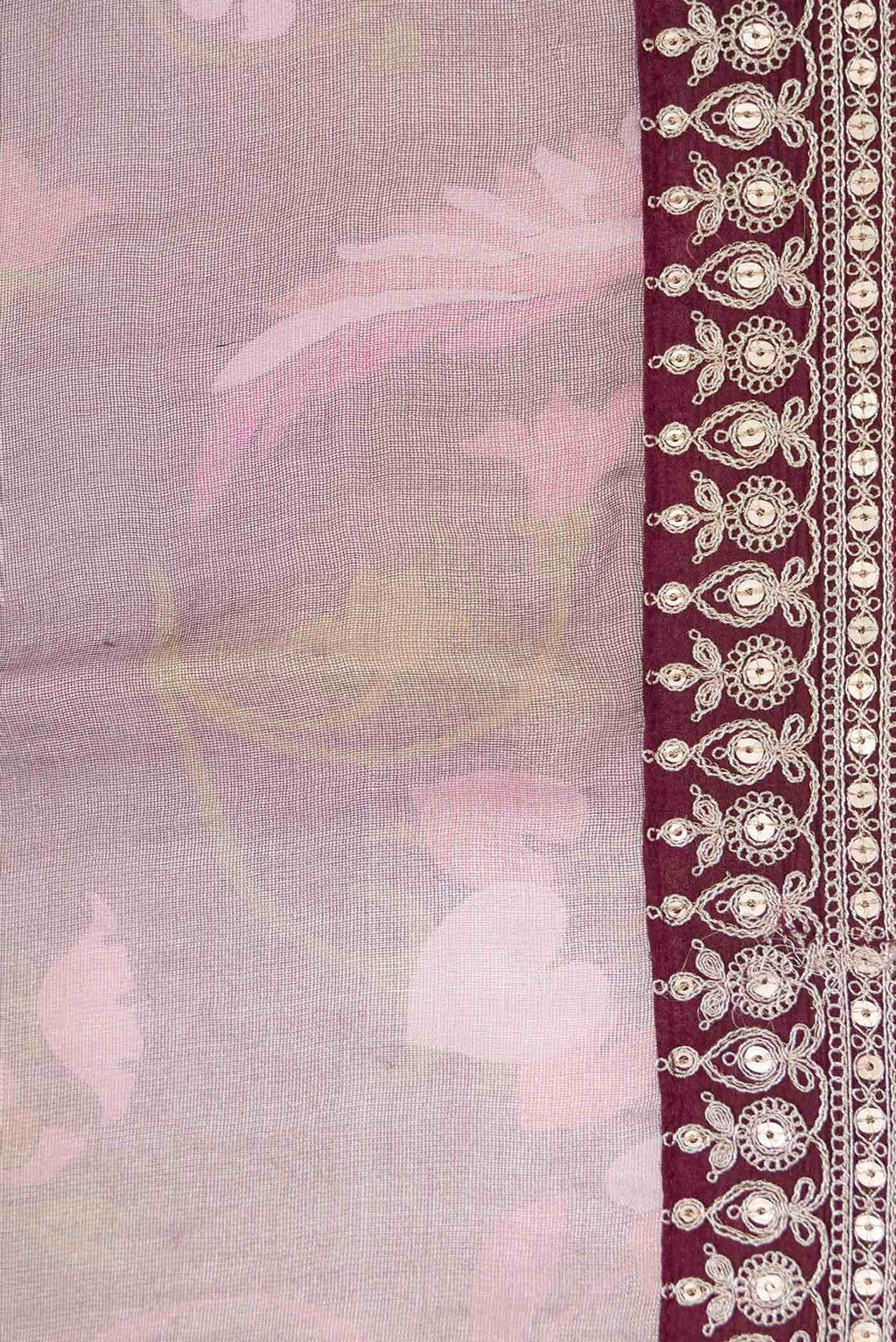 Burgundy Dual Tone Organza Silk Saree