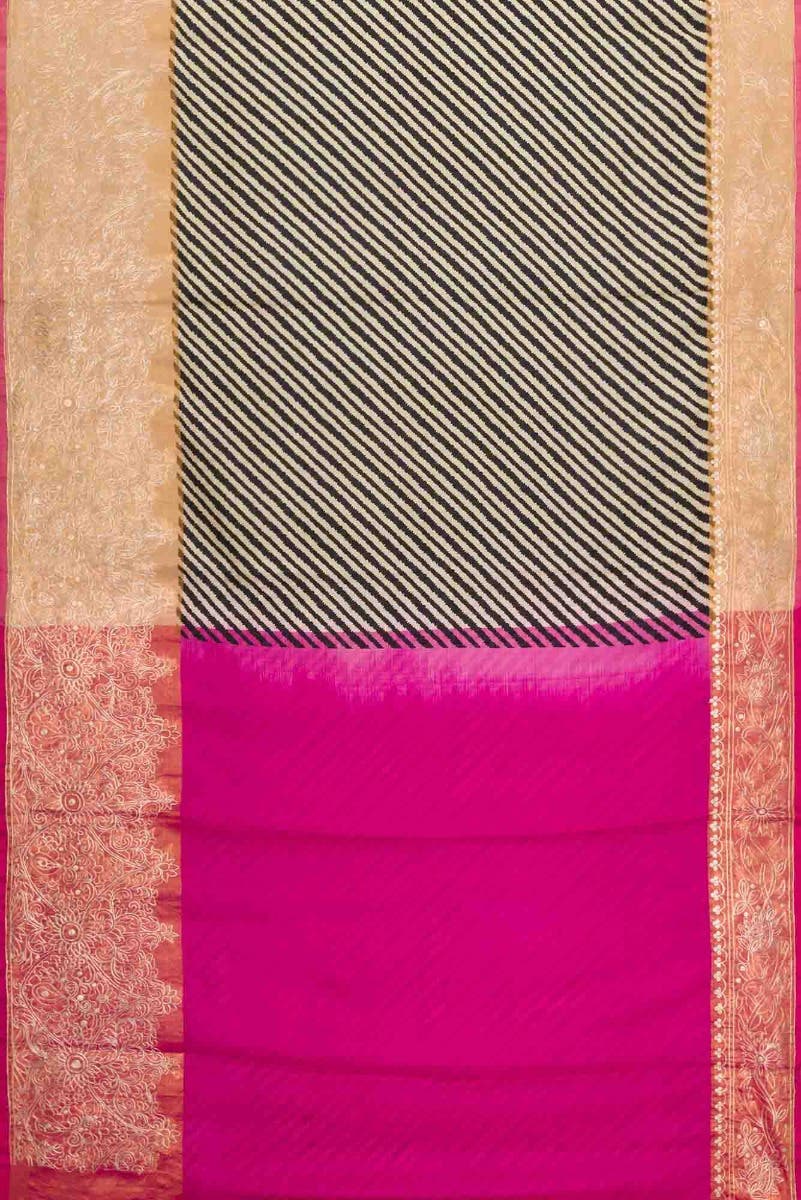 Sandal and Black Dual Tone Kanchipuram Silk Saree