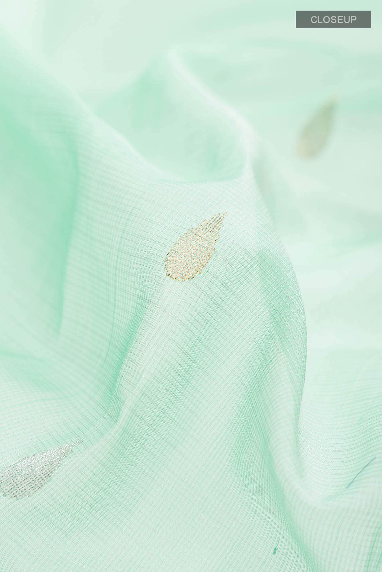 Sea Green Kota Silk Saree