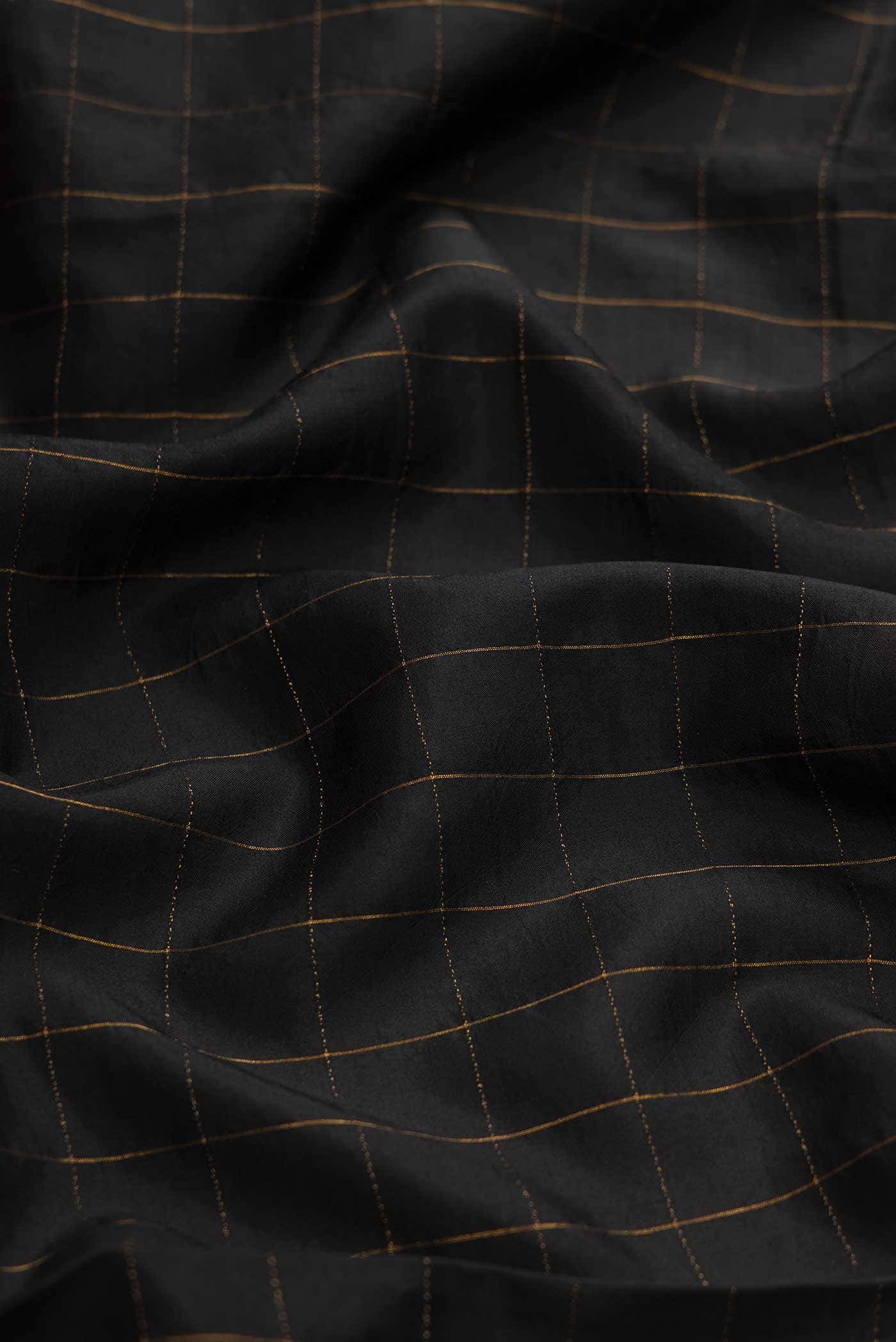 Black Dual Tone Kanchipuram Silk Saree