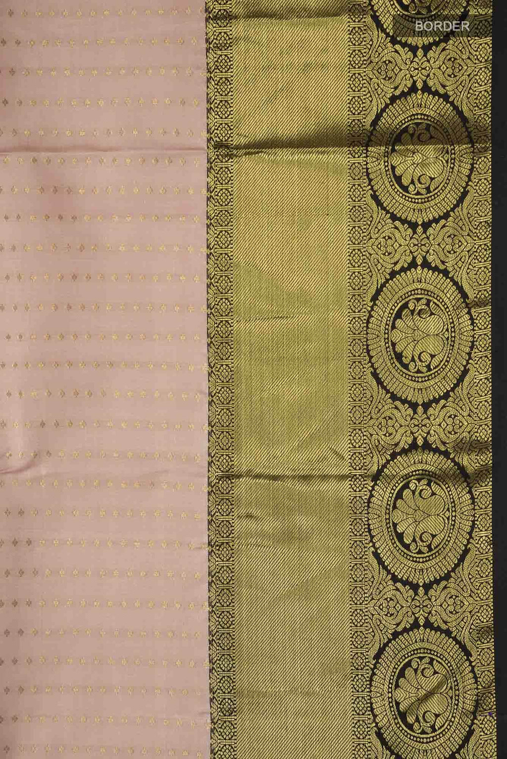 Rose Gold Kanchipuram Silk Saree