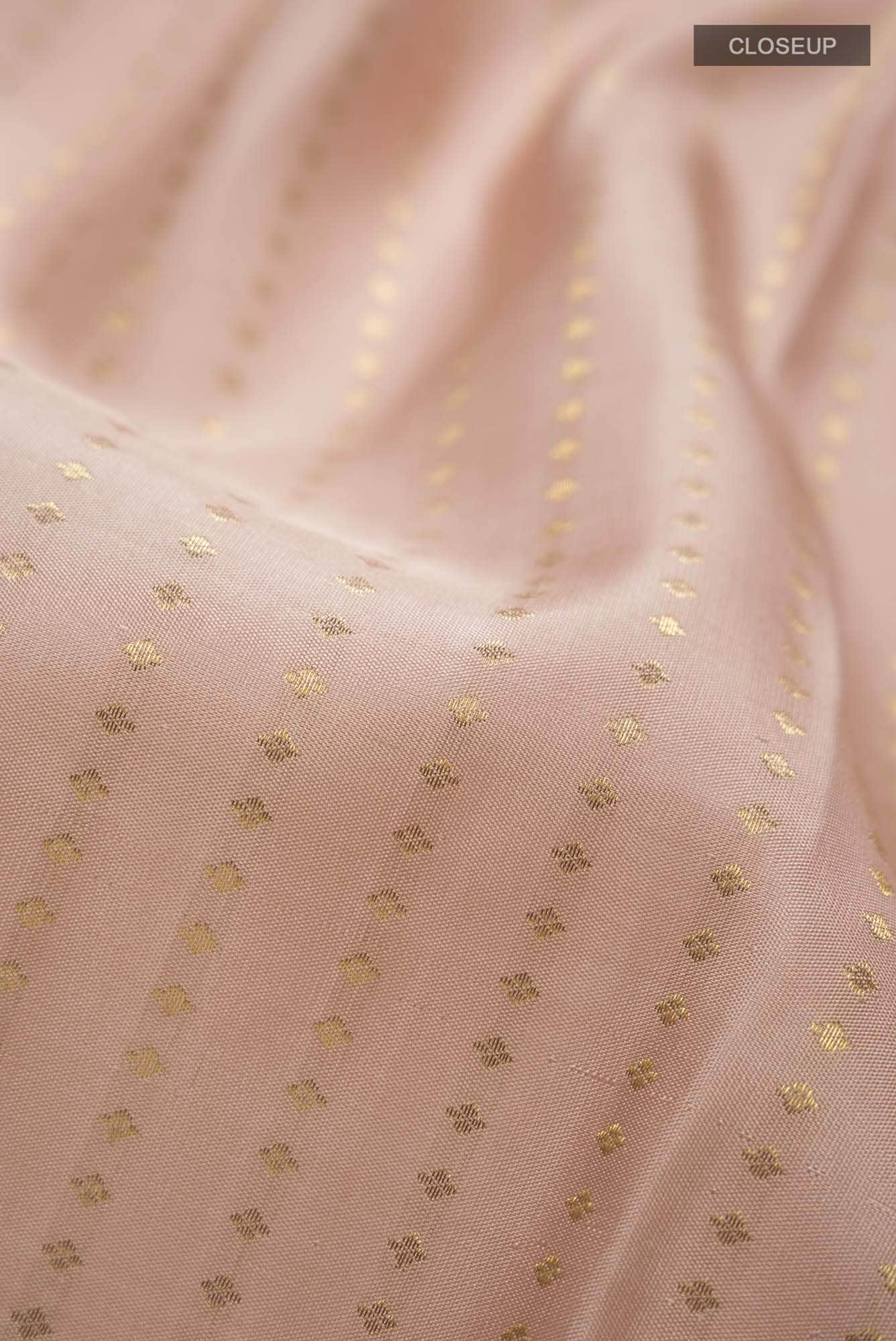 Rose Gold Kanchipuram Silk Saree