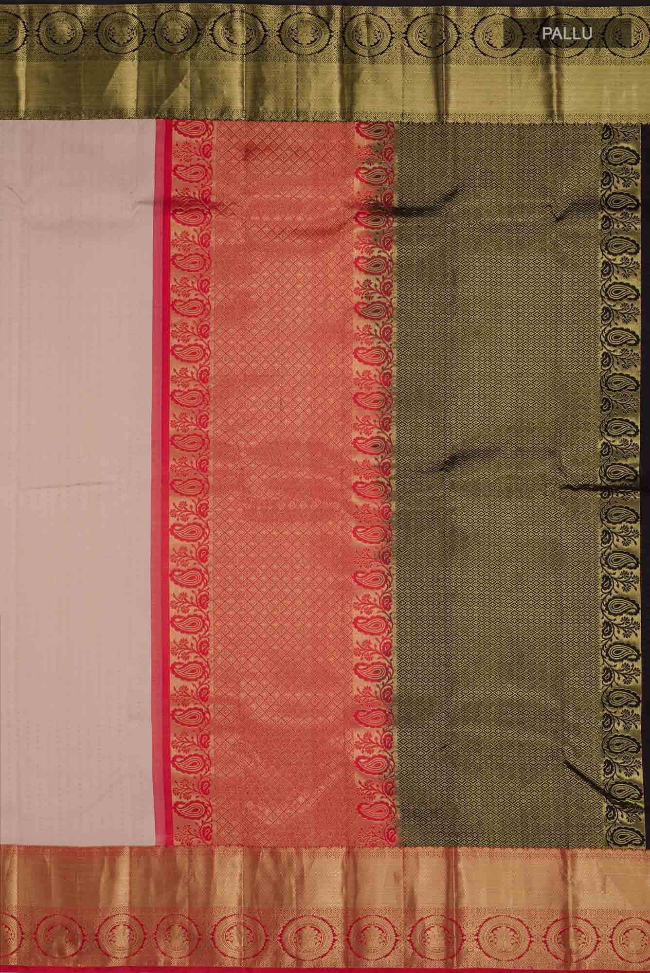 Rose Gold Kanchipuram Silk Saree
