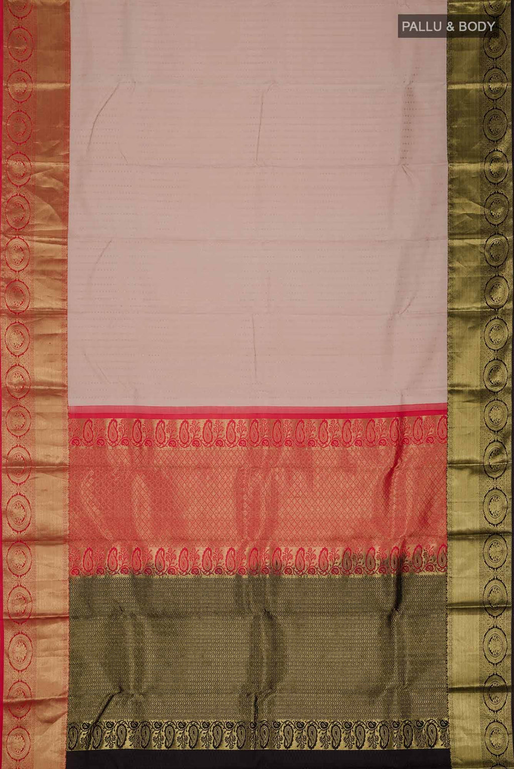 Rose Gold Kanchipuram Silk Saree