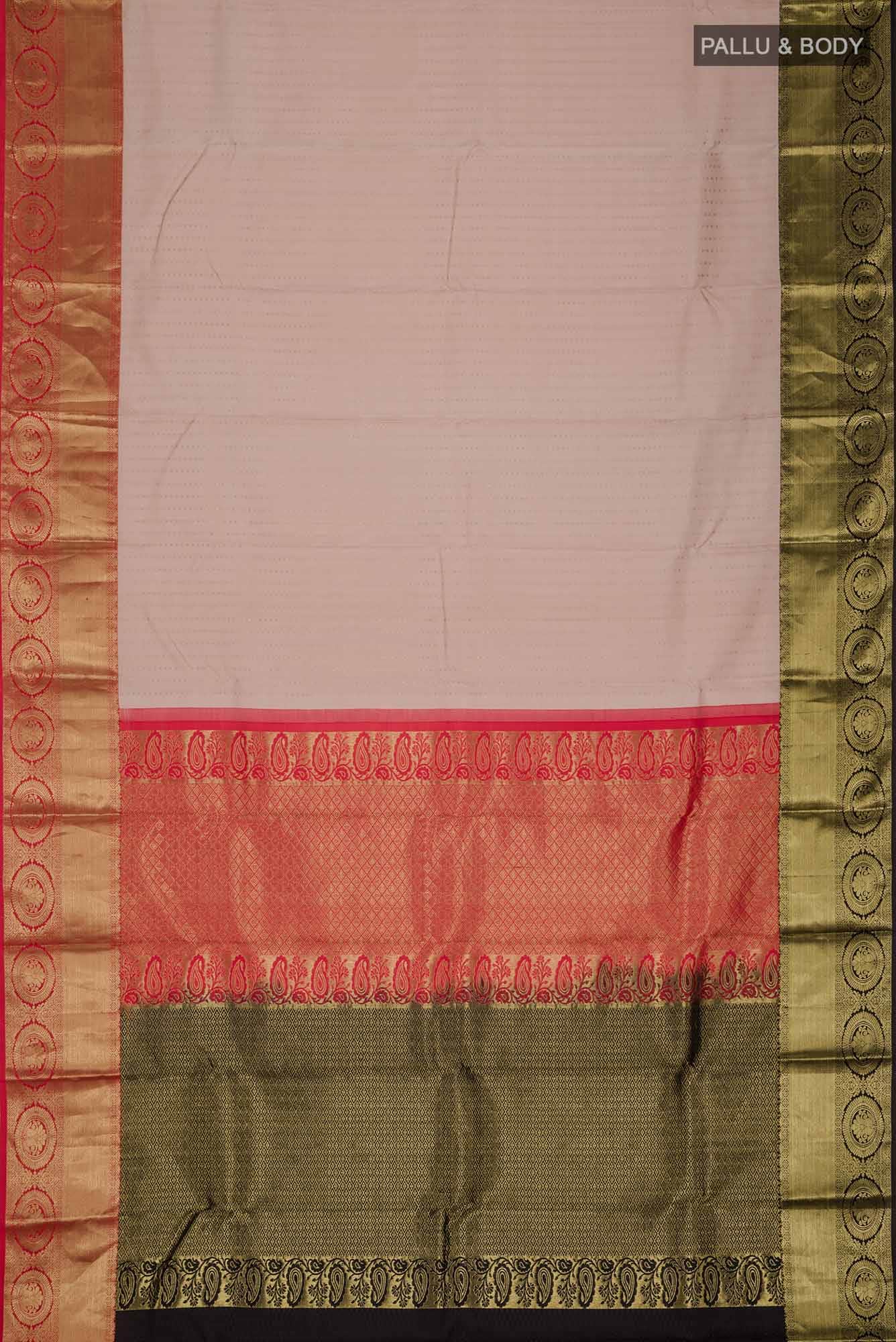Rose Gold Kanchipuram Silk Saree