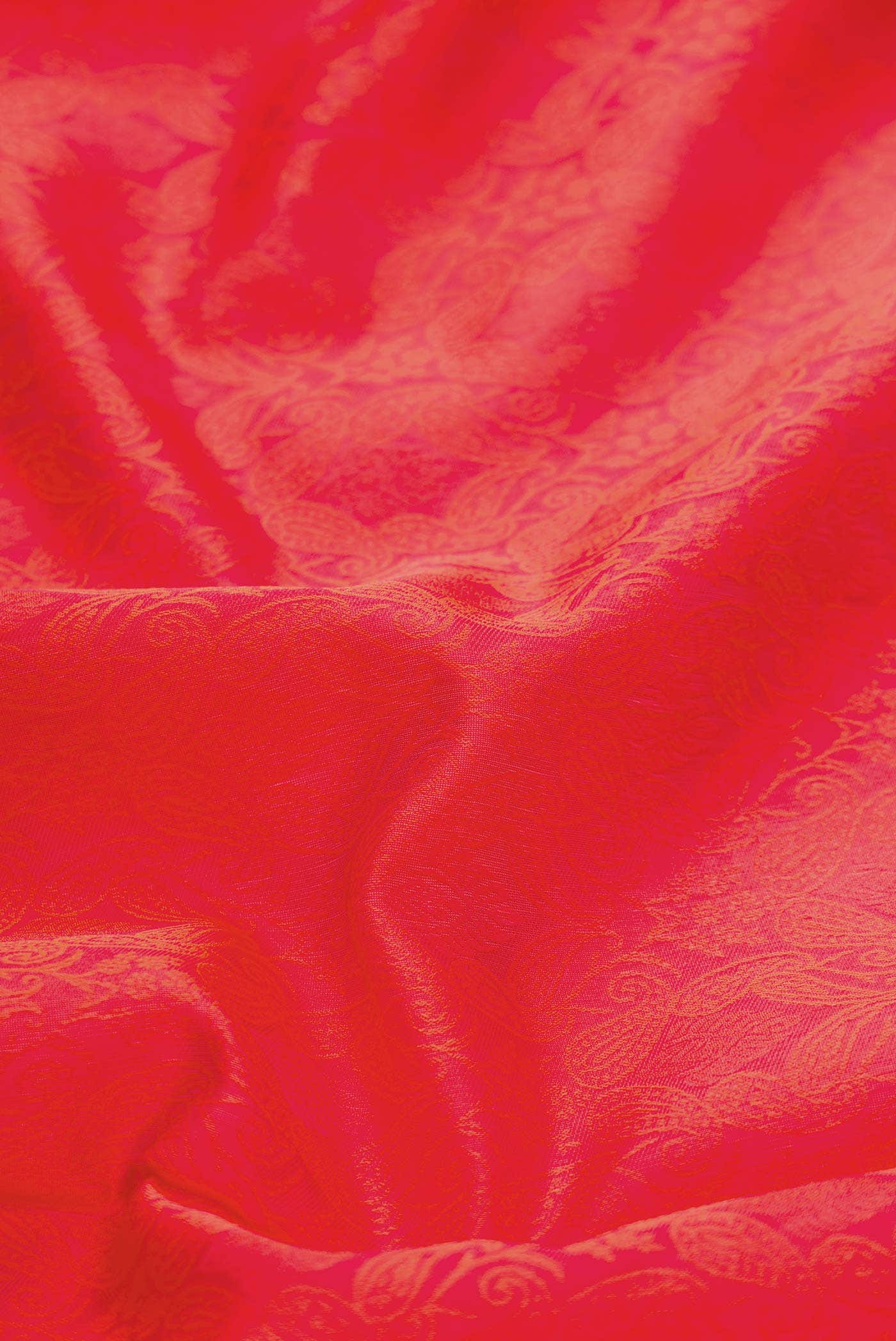 Red Dual Tone Silk Cotton Saree