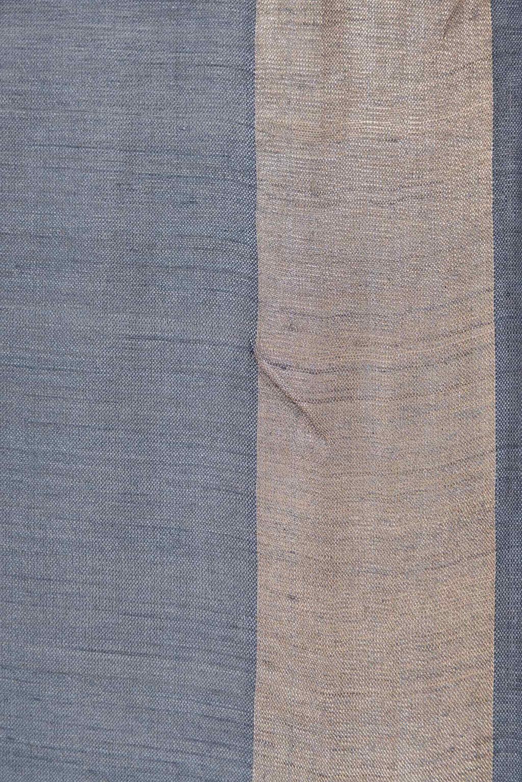 Grey Tussar Silk Saree