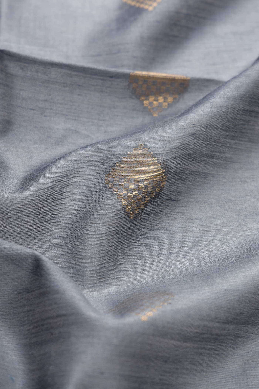 Grey Tussar Silk Saree