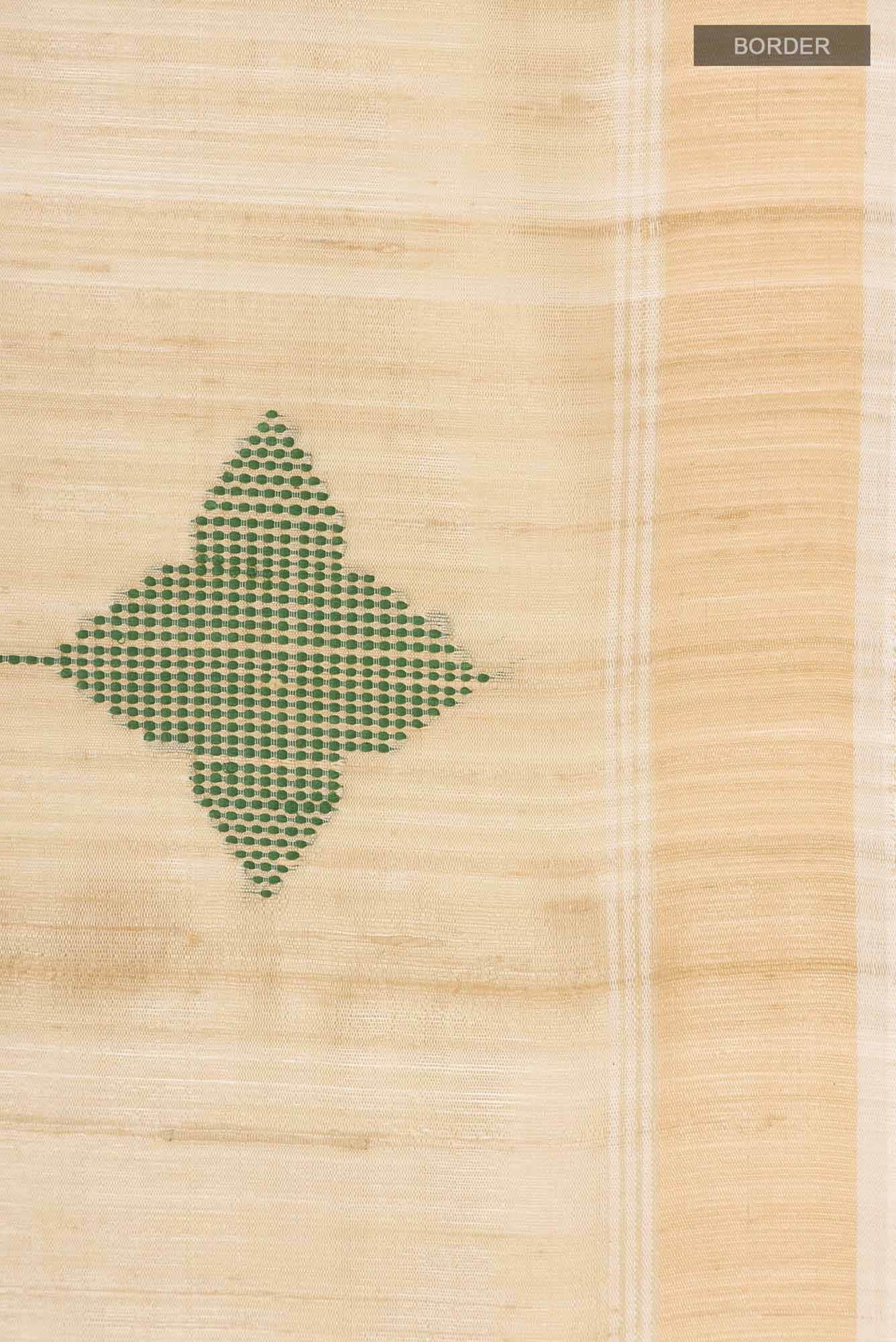 Beige Raw Silk Saree