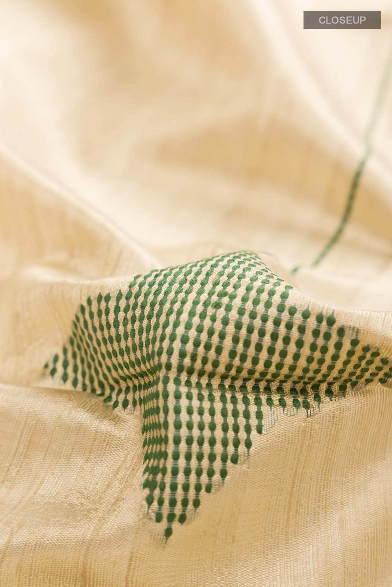 Beige Raw Silk Saree