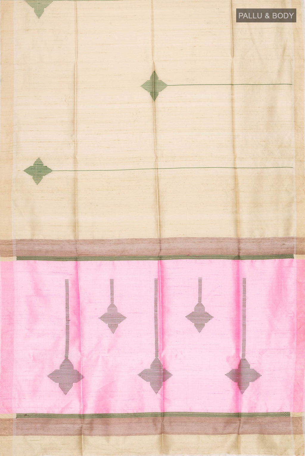 Beige Raw Silk Saree