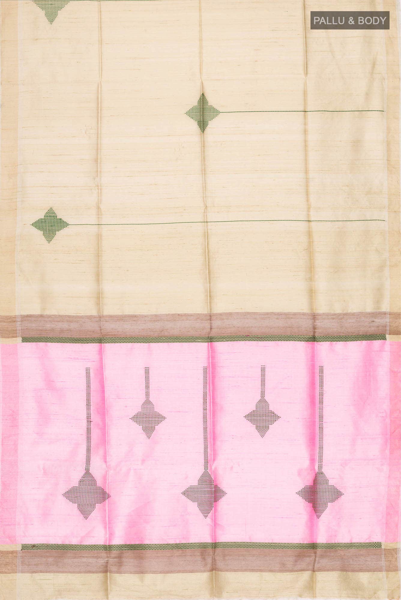 Beige Raw Silk Saree