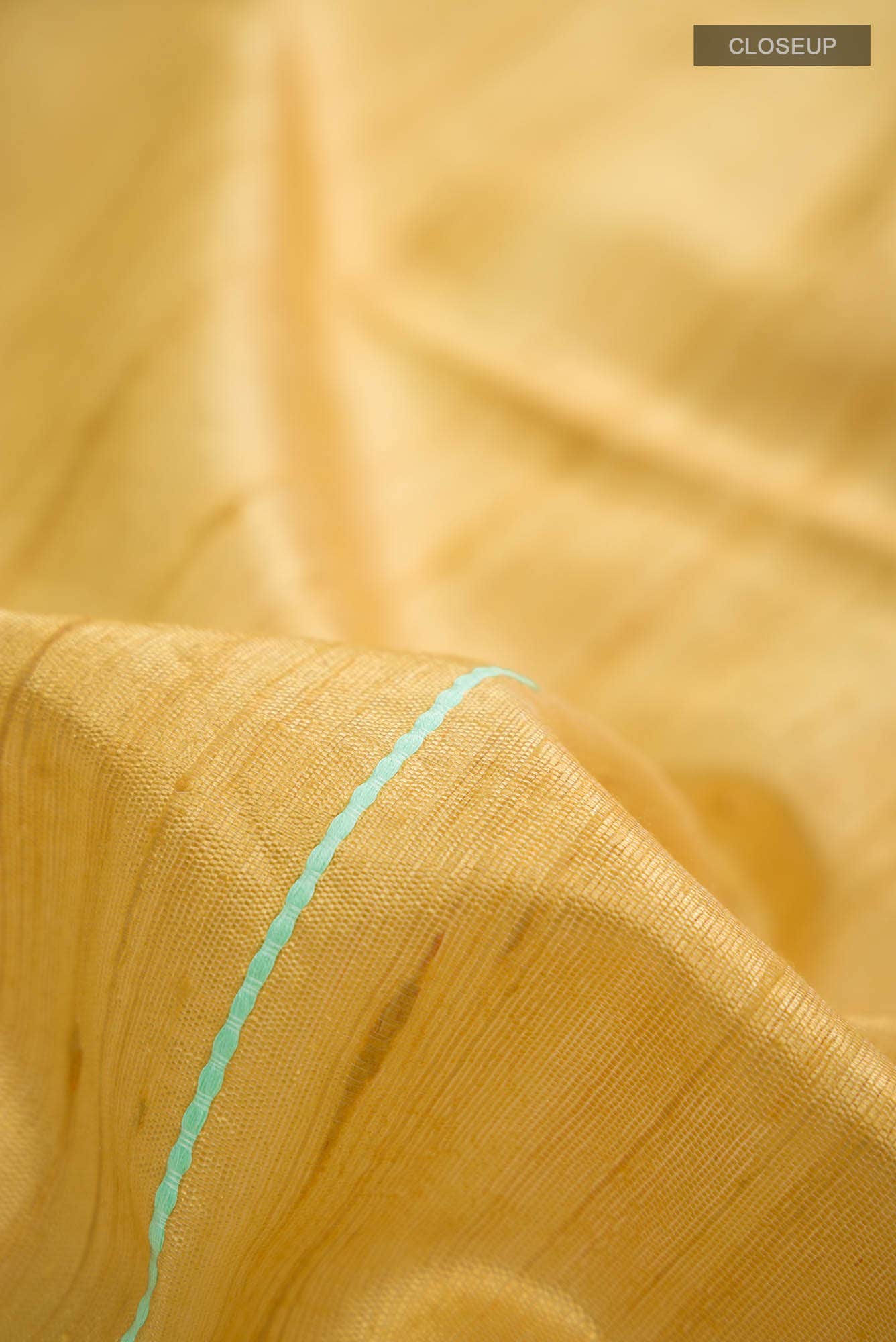 Yellow Raw Silk Saree