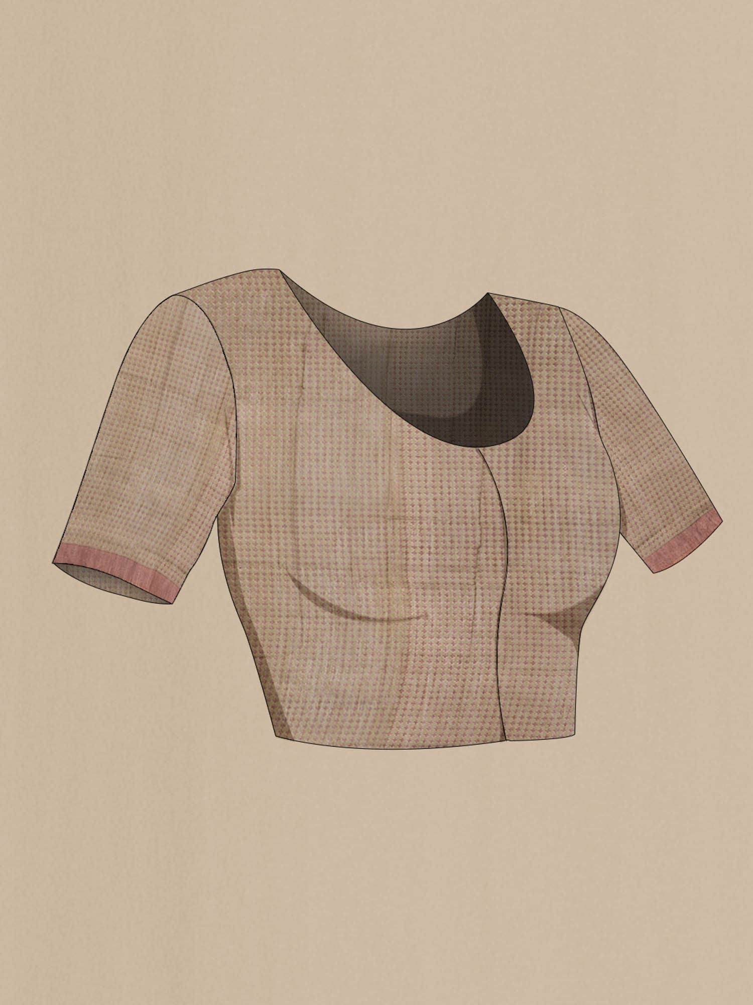 Brown Bhagalpuri Tussar Silk Saree