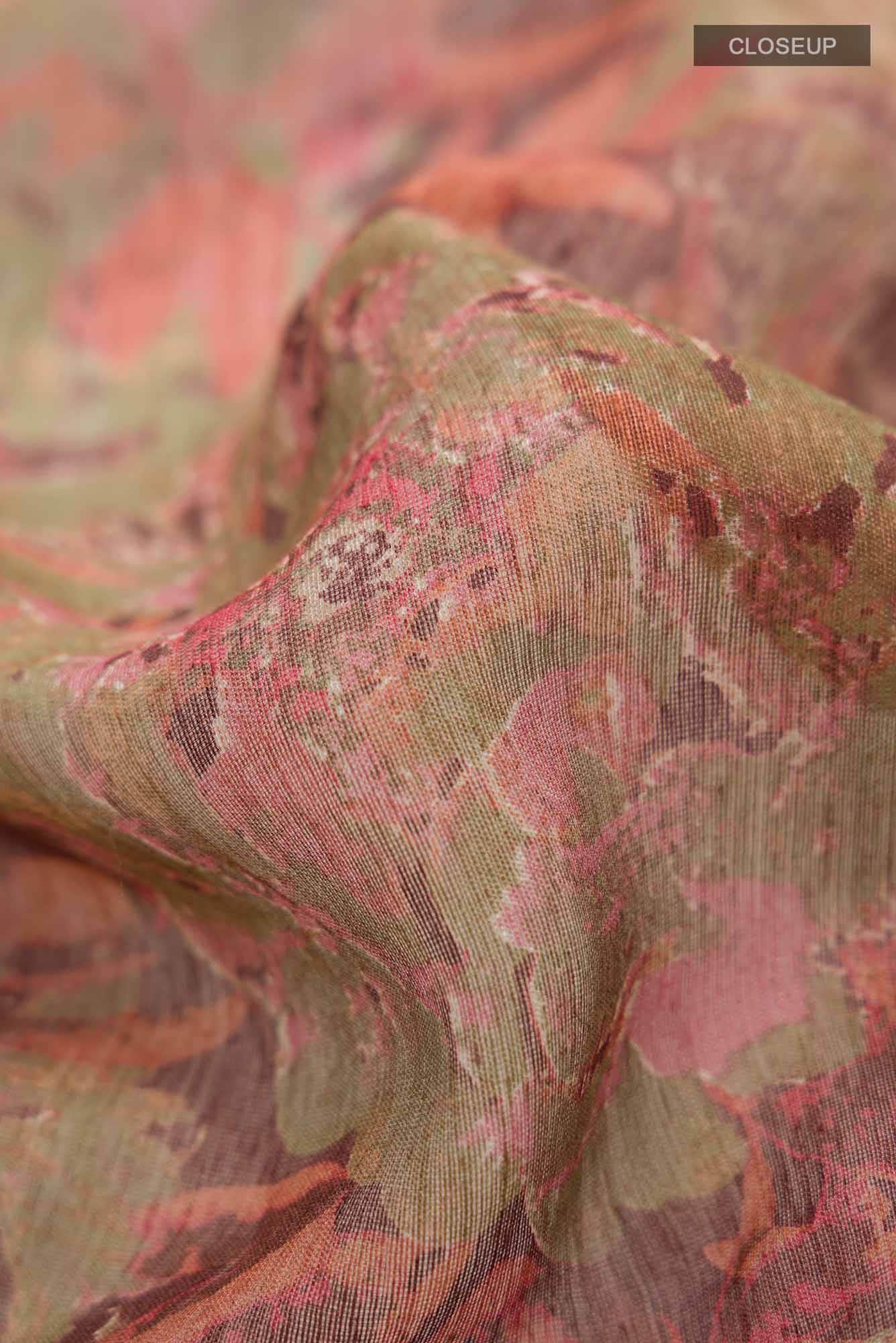 Brown Bhagalpuri Tussar Silk Saree