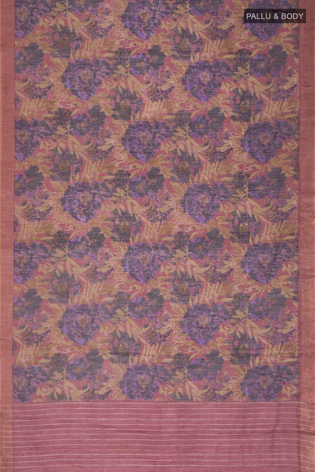 Mauve Bhagalpuri Tussar Silk Saree