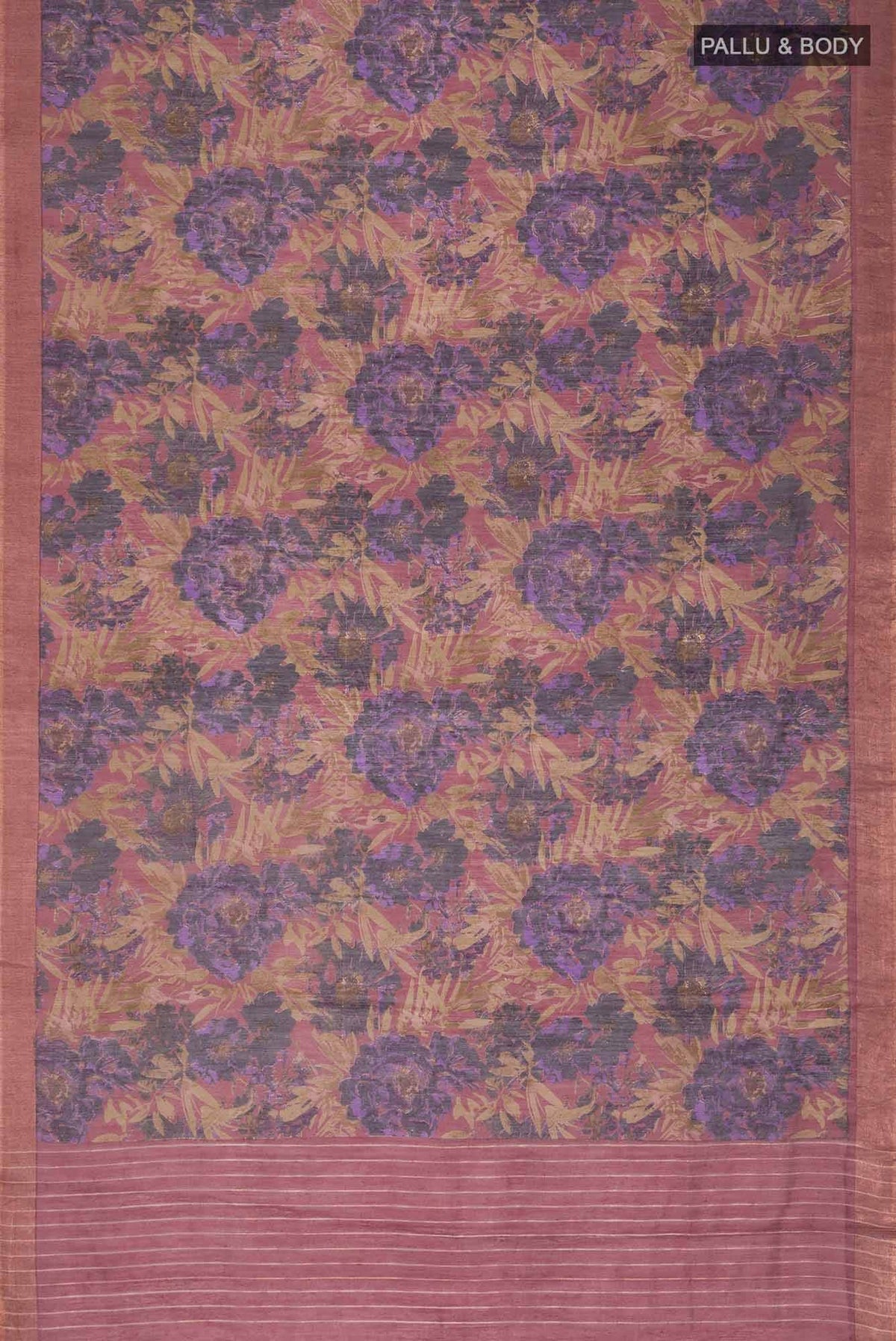 Mauve Bhagalpuri Tussar Silk Saree