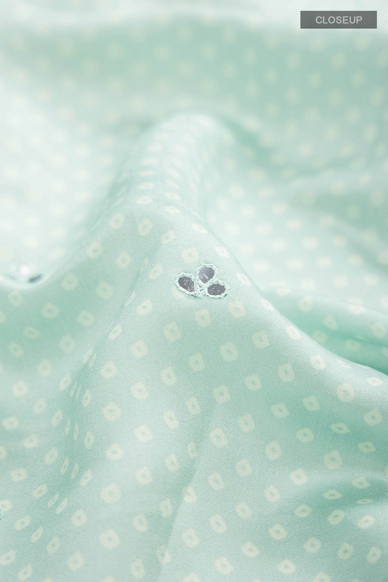 Mint Green Tussar Silk Saree
