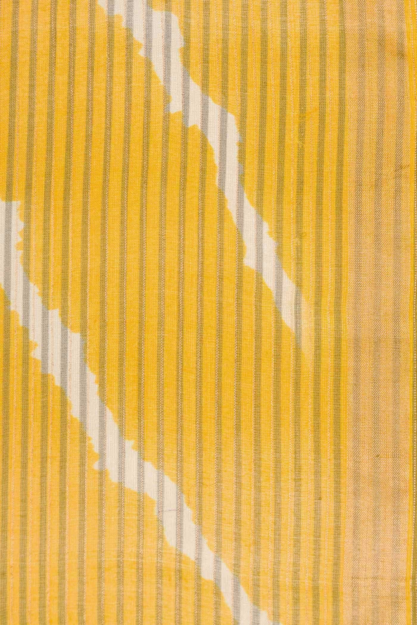 Yellow Dual Tone Tussar Silk Saree
