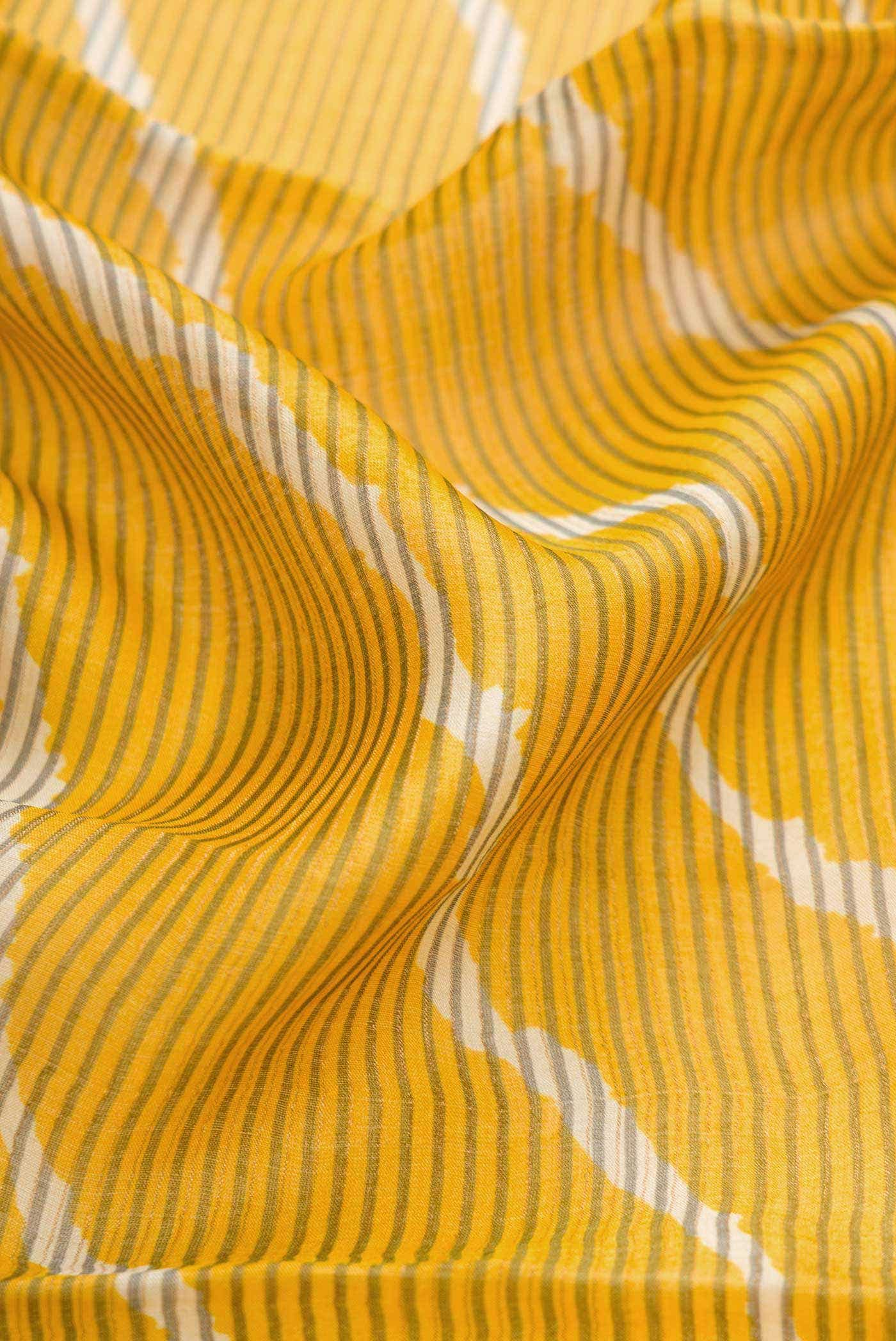 Yellow Dual Tone Tussar Silk Saree