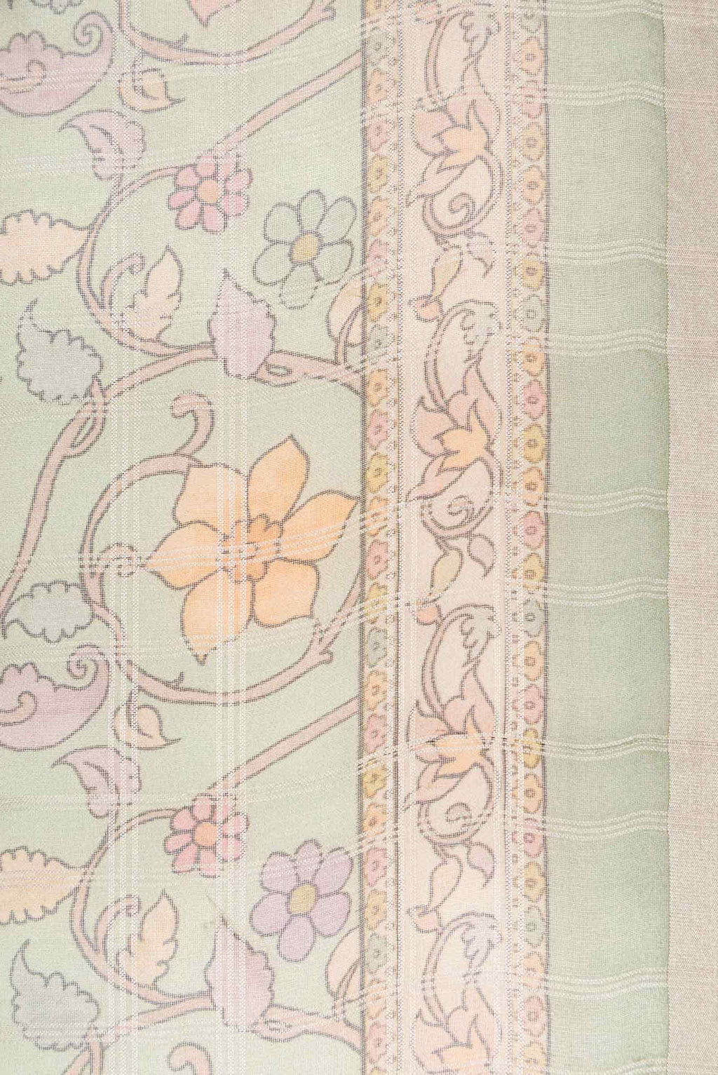 Pista Green Organza Silk Saree