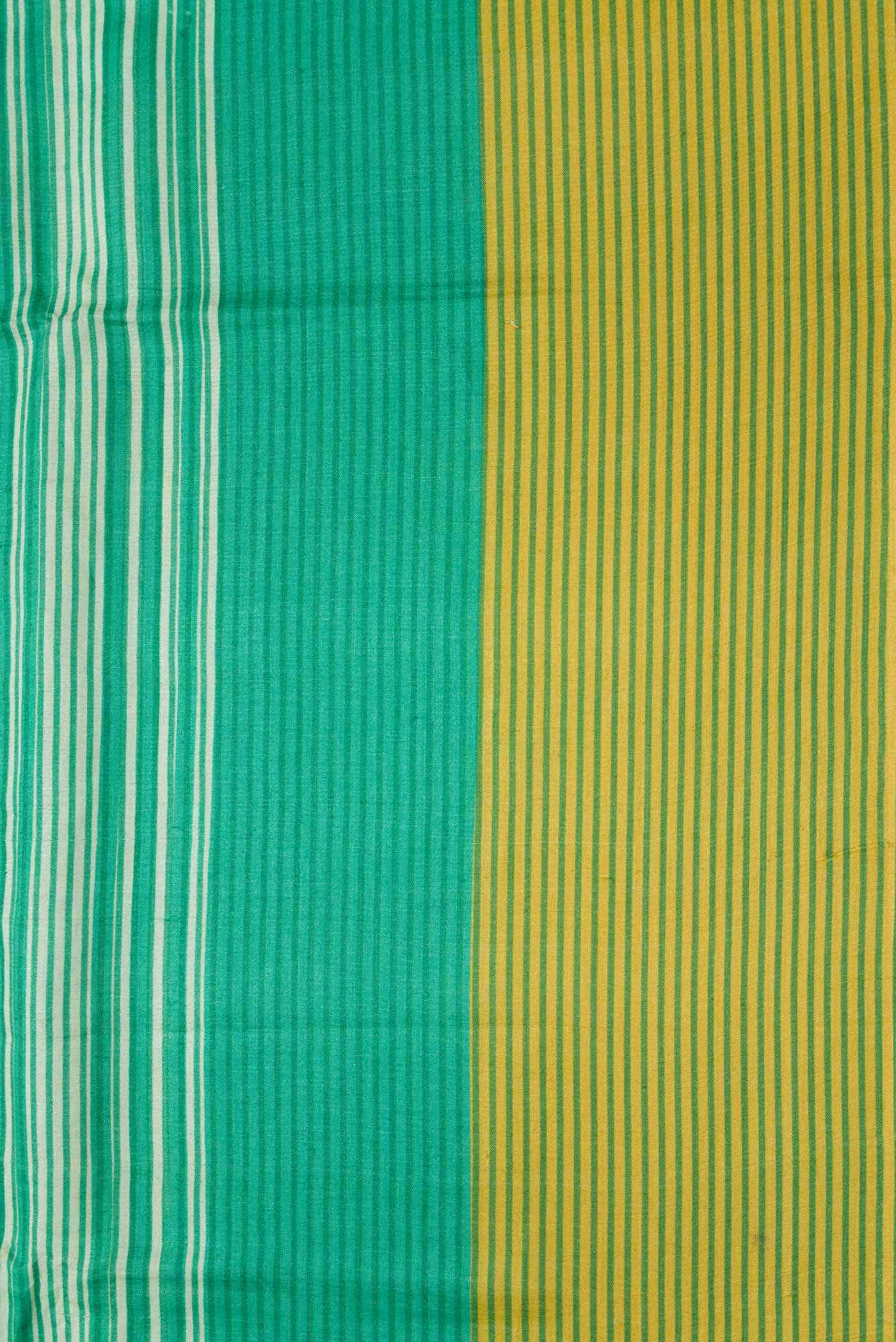 Green Tussar Silk Saree