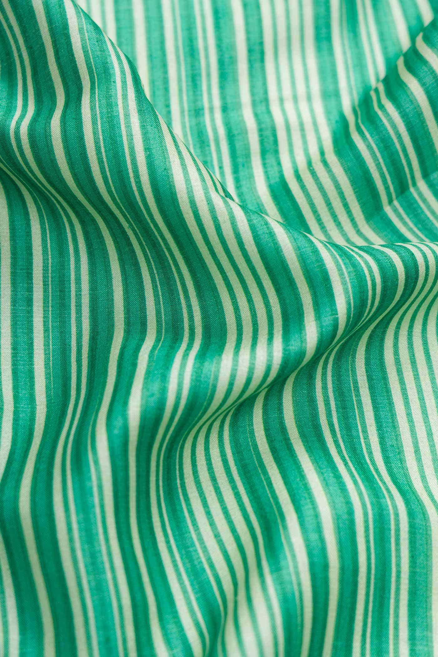 Green Tussar Silk Saree