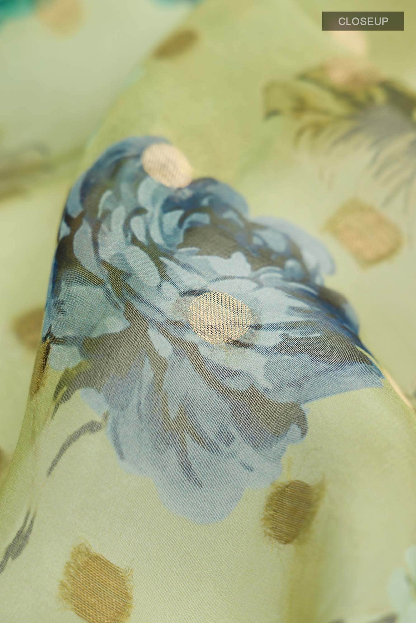 Green Organza Silk Saree