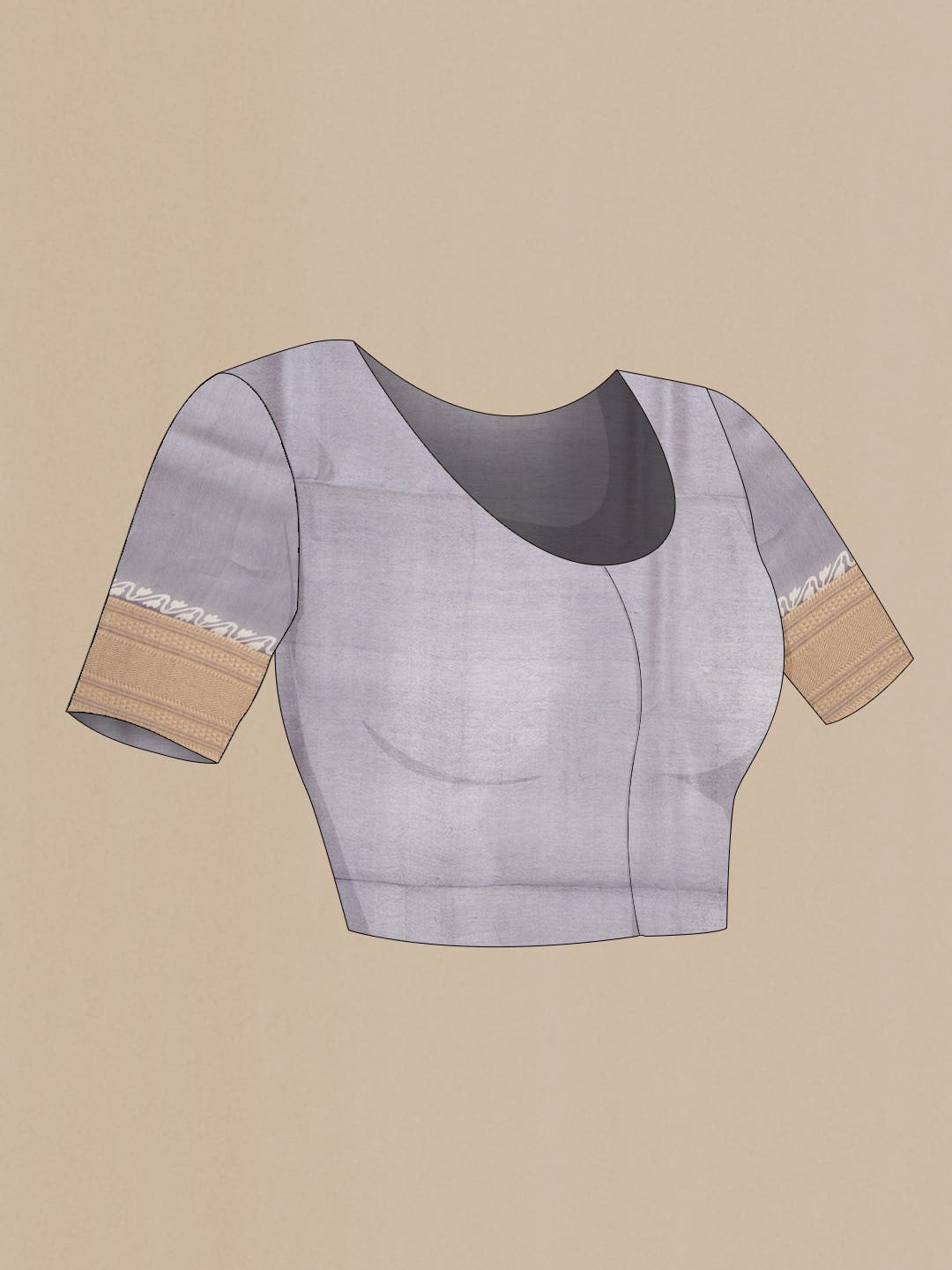 Grey Organza Silk Saree