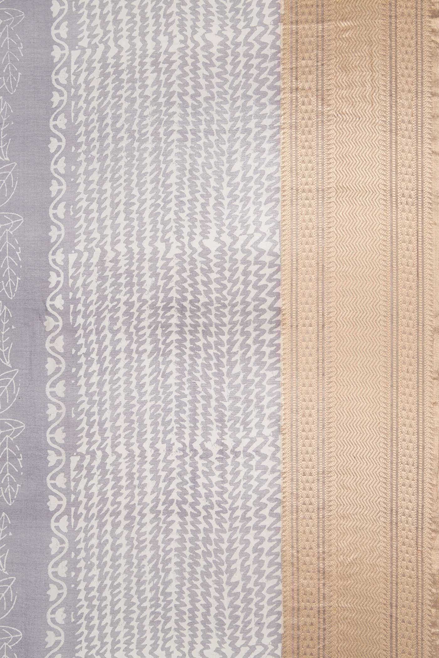 Grey Organza Silk Saree