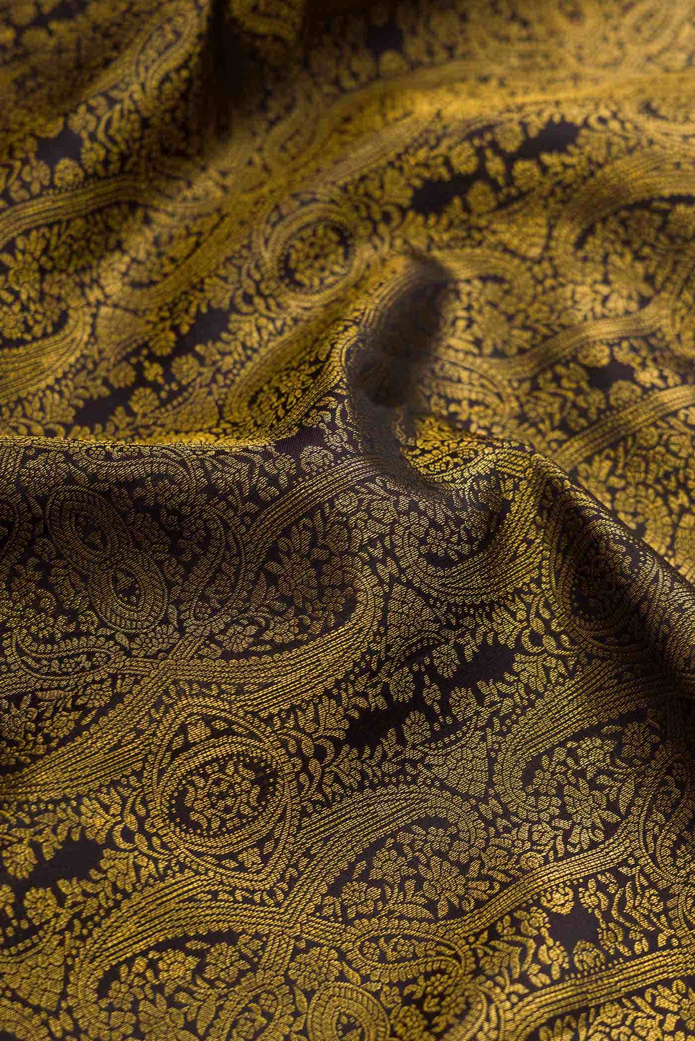Black Kanchipuram Silk Saree